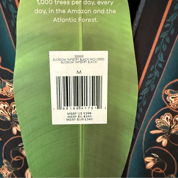 NWT Farm Rio Blossom Tapestry Black Dress - Size Medium - Picture 16 of 16